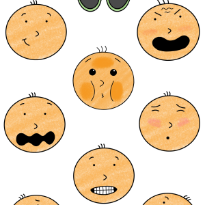 The Many Faces Of Ed Sticker Sheet